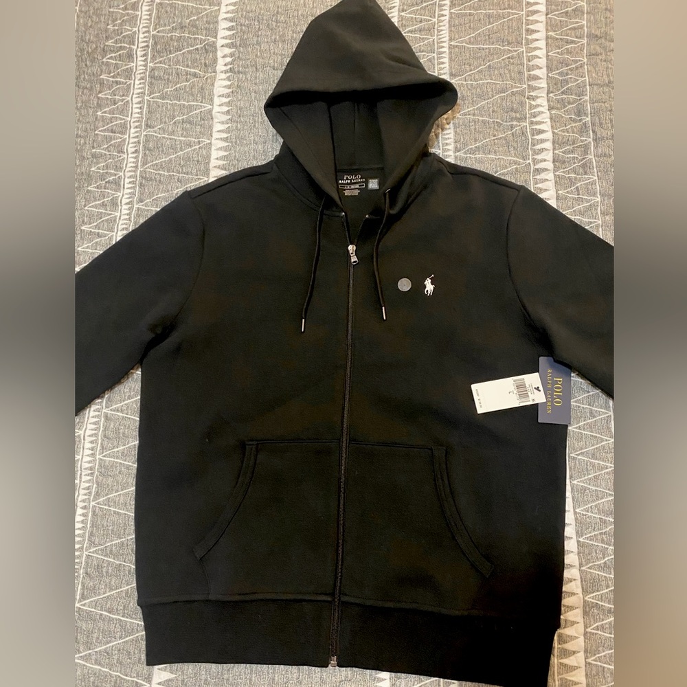 NWT Polo Ralph Lauren Fleece Hoodie in Black - Men’s L